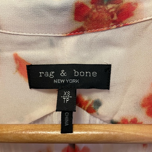 NWOT rag & bone XS Bailey Floral Smocked Dress - Picture 6 of 8